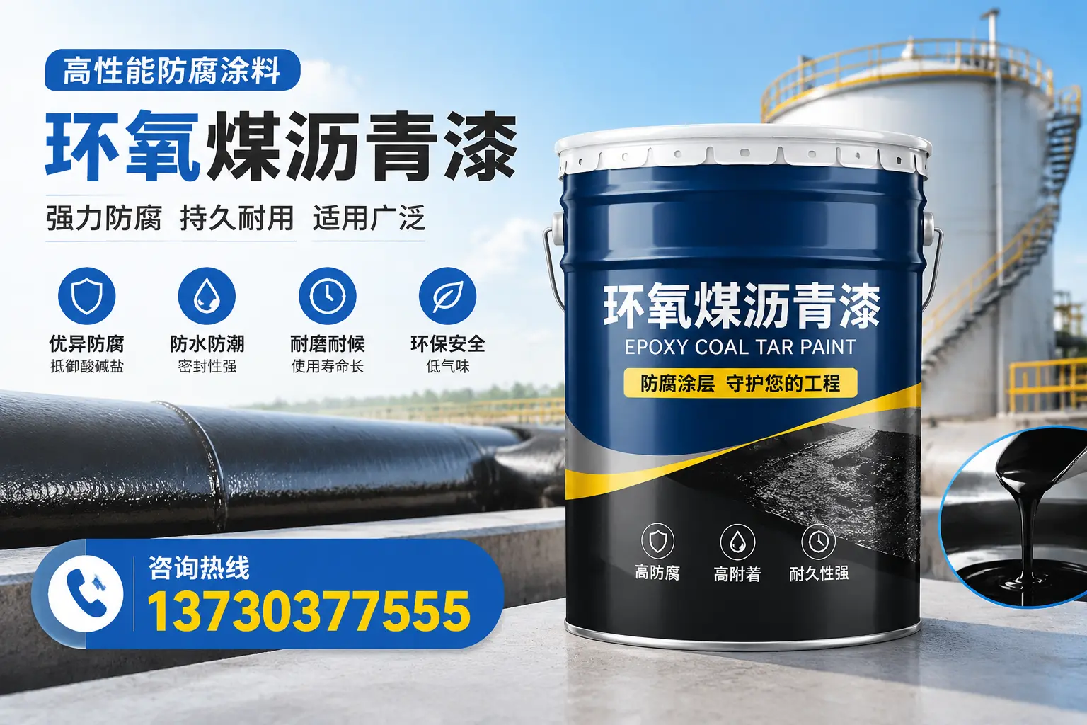 环氧煤沥青漆的耐久性分析，适合静安的使用场景
